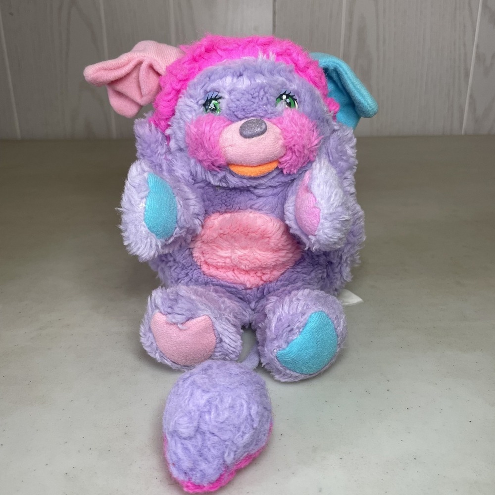 Vintage Popples Lilac Purple Pretty Bit Plush Soft Toy Doll 8" 1980s Mini